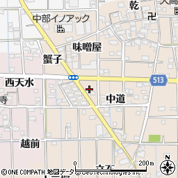 愛知県一宮市萩原町高木味噌屋40周辺の地図