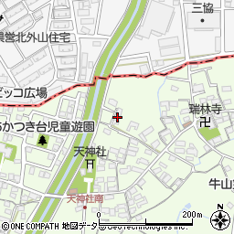 愛知県春日井市牛山町446-33周辺の地図