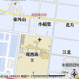 愛知県一宮市上祖父江小稲葉周辺の地図
