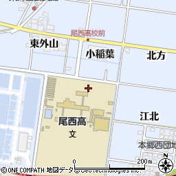 愛知県一宮市上祖父江（小稲葉）周辺の地図