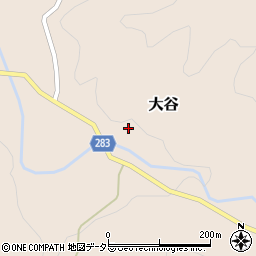 鳥取県東伯郡三朝町大谷周辺の地図