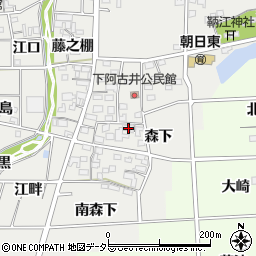 愛知県一宮市明地森下27周辺の地図