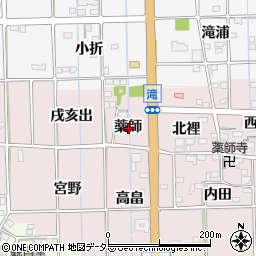 愛知県一宮市萩原町滝薬師周辺の地図