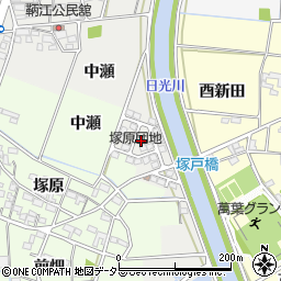 愛知県一宮市明地中瀬26周辺の地図