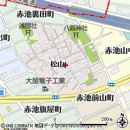 愛知県稲沢市赤池町周辺の地図