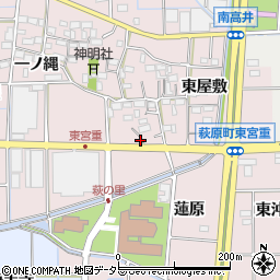 愛知県一宮市萩原町東宮重長原4周辺の地図