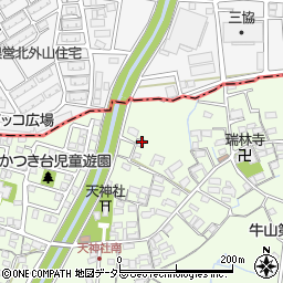 愛知県春日井市牛山町446-25周辺の地図