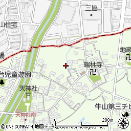 愛知県春日井市牛山町1380周辺の地図
