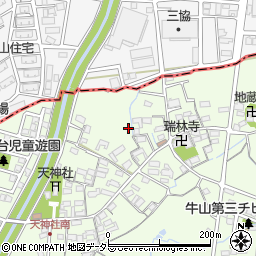 愛知県春日井市牛山町1380周辺の地図