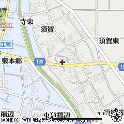 愛知県一宮市明地須賀169周辺の地図