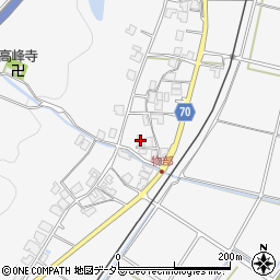 兵庫県朝来市物部604周辺の地図