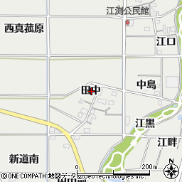 愛知県一宮市明地田中周辺の地図