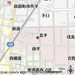 愛知県一宮市萩原町滝（東天水）周辺の地図
