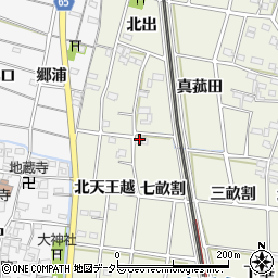 愛知県一宮市大和町氏永七畝割周辺の地図