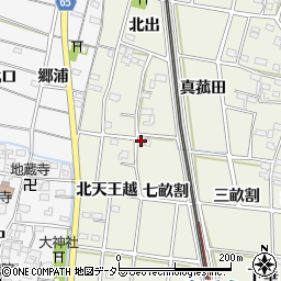愛知県一宮市大和町氏永（七畝割）周辺の地図