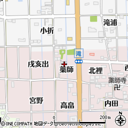 愛知県一宮市萩原町滝薬師10周辺の地図