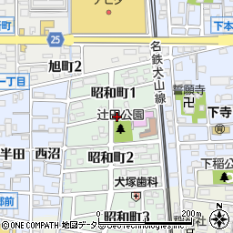 辻田公園トイレ周辺の地図