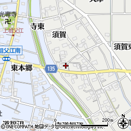 愛知県一宮市明地須賀163周辺の地図