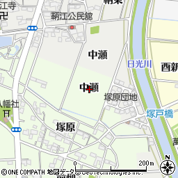 愛知県一宮市玉野中瀬周辺の地図