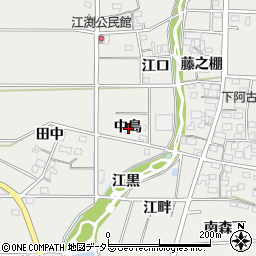 愛知県一宮市明地中島周辺の地図