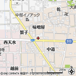愛知県一宮市萩原町高木味噌屋32周辺の地図