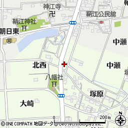 愛知県一宮市玉野北西21周辺の地図