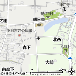 愛知県一宮市明地森下26周辺の地図