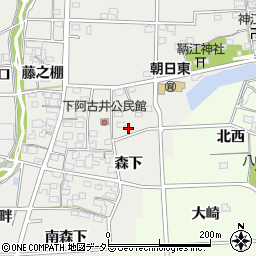 愛知県一宮市明地鞆西38周辺の地図