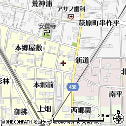 愛知県一宮市萩原町戸苅（滝用水西）周辺の地図