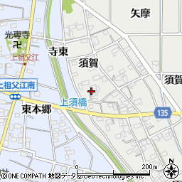 愛知県一宮市明地須賀147周辺の地図