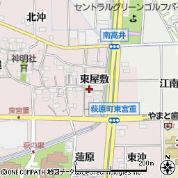 愛知県一宮市萩原町東宮重東屋敷周辺の地図