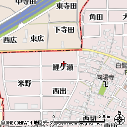 愛知県岩倉市北島町鯉ケ瀬周辺の地図