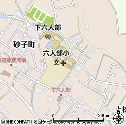 福知山市立六人部小学校周辺の地図