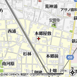 愛知県一宮市萩原町戸苅本郷屋敷329周辺の地図