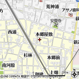 愛知県一宮市萩原町戸苅本郷屋敷329周辺の地図