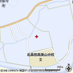 京都府南丹市美山町上平屋長林周辺の地図
