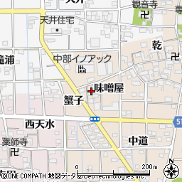 愛知県一宮市萩原町高木味噌屋18周辺の地図
