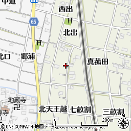 愛知県一宮市大和町氏永西瀬古屋敷周辺の地図