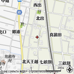 愛知県一宮市大和町氏永（西瀬古屋敷）周辺の地図