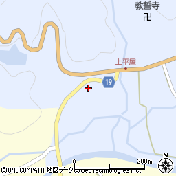 京都府南丹市美山町上平屋垣内周辺の地図