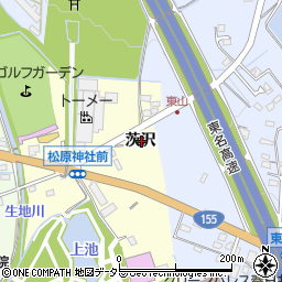 愛知県春日井市東野町茨沢周辺の地図