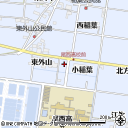 愛知県一宮市上祖父江平西周辺の地図