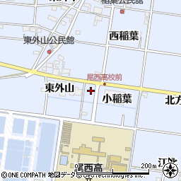 愛知県一宮市上祖父江（平西）周辺の地図