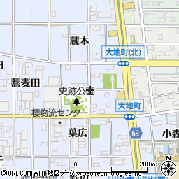 愛知県岩倉市大地町野合周辺の地図