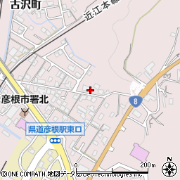 滋賀県彦根市古沢町580周辺の地図