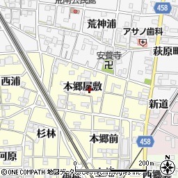 愛知県一宮市萩原町戸苅本郷屋敷322周辺の地図