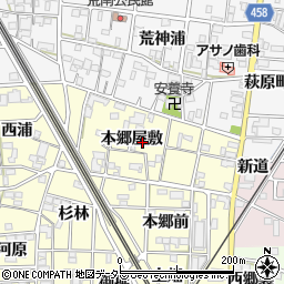 愛知県一宮市萩原町戸苅本郷屋敷322周辺の地図