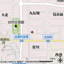 愛知県岩倉市北島町西道海戸周辺の地図