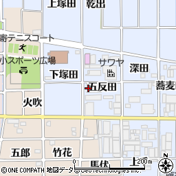 愛知県岩倉市大地町五反田周辺の地図