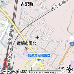 滋賀県彦根市古沢町596周辺の地図